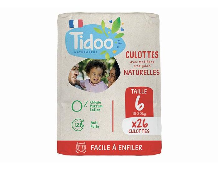 TIDOO Culottes d'Apprentissage Ecologiques - Pack Economique  Taille 6 Maxi - 16-30kg- 26 culottes