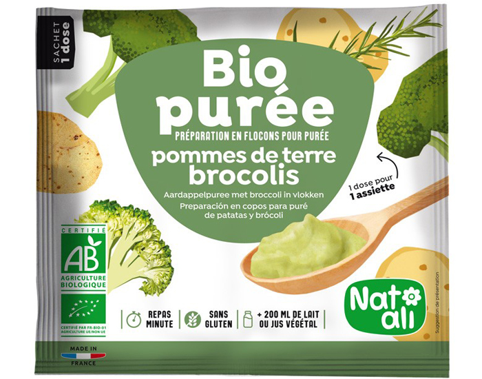 NAT-ALI Pure de Pomme de Terre Brocolis - 30g