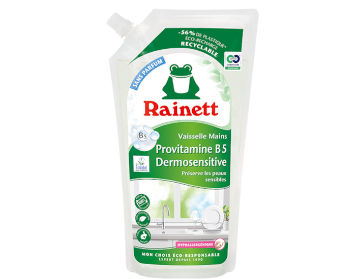 RAINETT Liquide Vaisselle Mains Dermosensitive - Recharge 1L