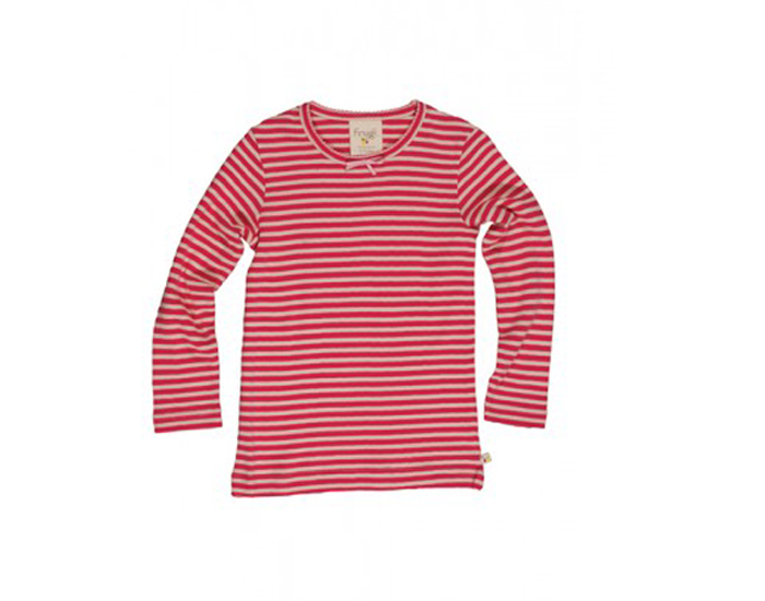FRUGI T-shirt Manches Longues Enfant - Pointelle Ray Rose