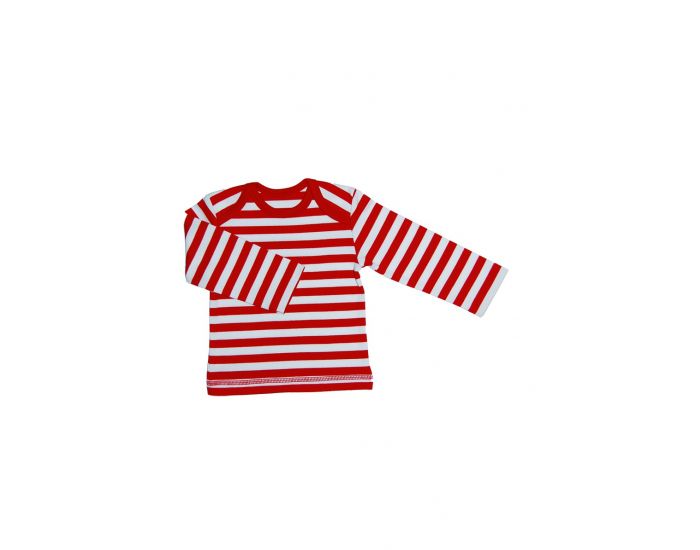  CANBOLI T-Shirt manches longues en coton Bio - ray rouge