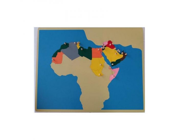 Carte Puzzle du Maghreb et Pninsule Arabique haut de gamme - Ds 3 ans