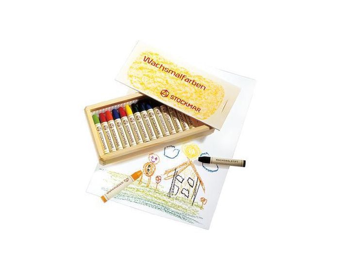 STOCKMAR Crayons en Cire d'Abeille - 16 couleurs - Ds 3 ans