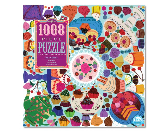 EEBOO Puzzle 1008 Pices - Desserts - Ds 8 ans