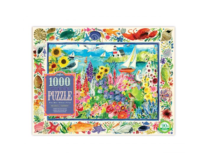 EEBOO Puzzle 1000 Pices - Le Jardin des Mouettes - Ds 8 ans