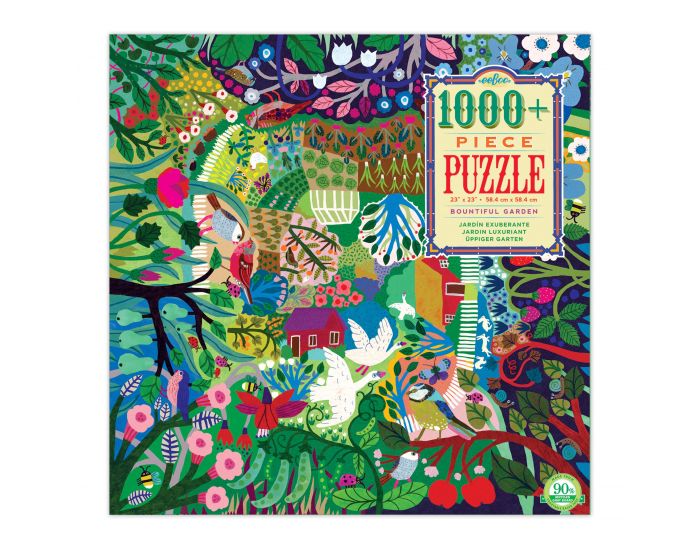 EEBOO Puzzle 1008 Pices - Jardin Luxuriant - Ds 8 ans