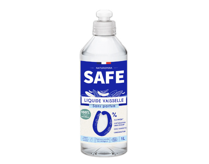 SAFE Liquide Vaisselle Sans Parfum Sans Allergne 500 ml