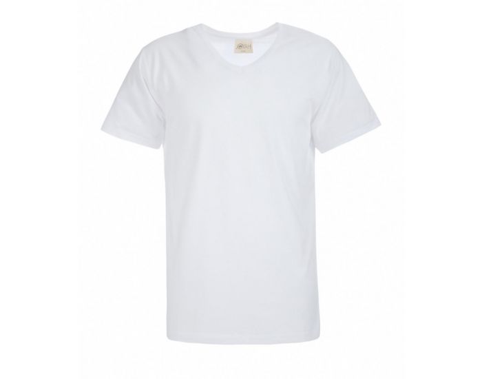 JOYAH T-shirt Homme Col V en Bambou - Blanc