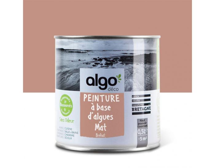 ALGO PAINT Peinture Biosource Dcorative Rose Finition Satin (Brhat)