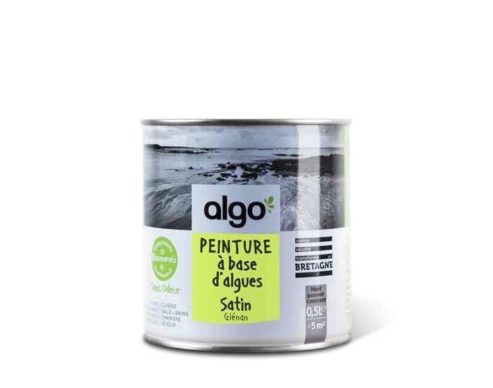 ALGO PAINT Peinture Biosource Dcorative Verte Finition Satin (Glnan)