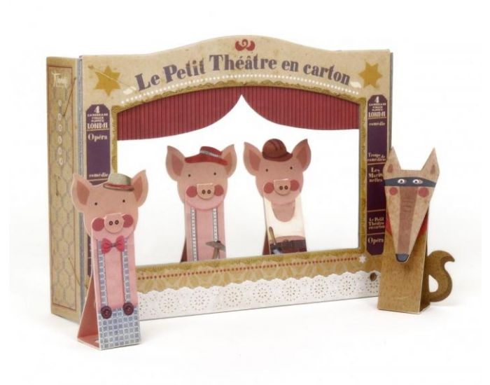 LONDJI Thtre Et Marionnettes Carton - Trois Petits Cochons - Ds 3 Ans