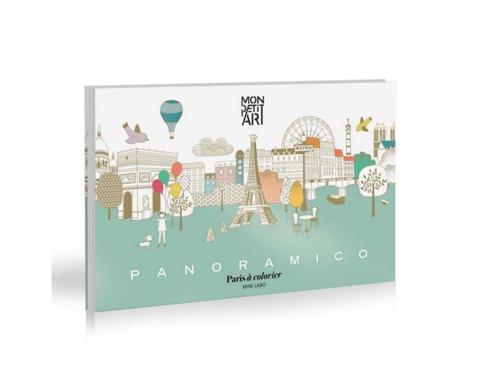 MON PETIT ART Panoramico Paris - Vue panoramique  colorier - Ds 4 ans