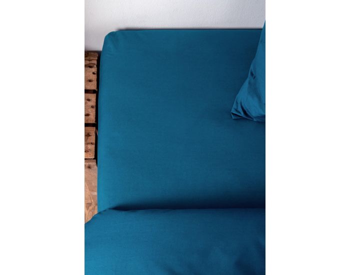 KADOLIS Drap Housse Tencel Active Clim Adulte Bleu Nuit 140 x 190 cm (5)