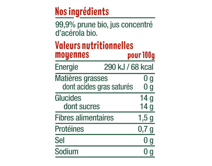 GOOD GOUT Gourde Prune - Pure Bb 120g - Ds 4 mois (2)