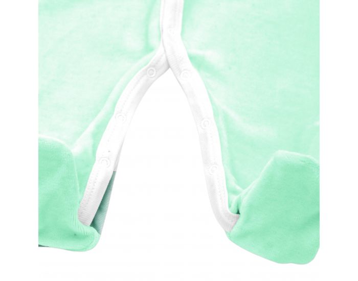 PREMIERS MOMENTS Pyjama Velours - 100% Coton Bio -  Menthe (6)