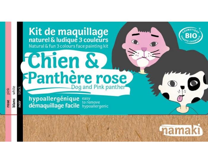 NAMAKI Kit de Maquillage 3 couleurs - Chien et Panthre rose (1)