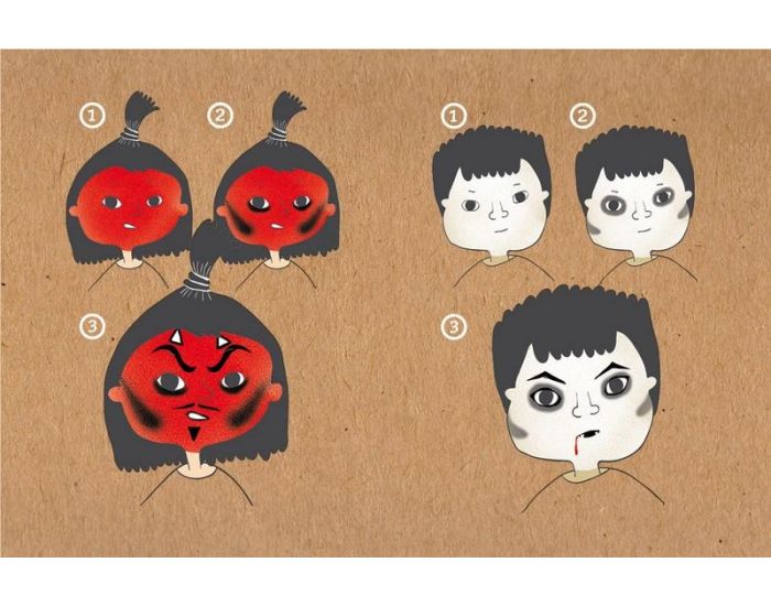 NAMAKI Kit de Maquillage 3 couleurs - Diable et Vampire (1)