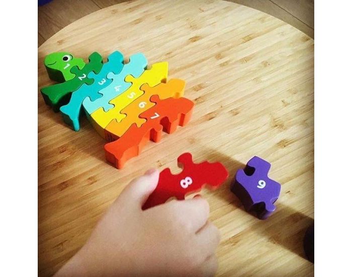 LANKA KADE Puzzle en bois Dinosaure Chiffres 1-10 - Ds 3 ans (1)