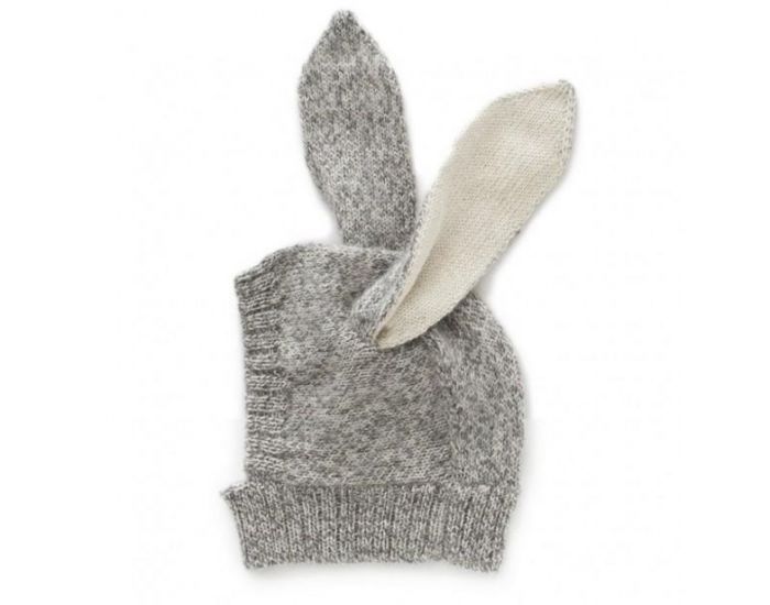 OEUF NYC Bonnet bb lapin gris en laine d'alpaga Gris (1)