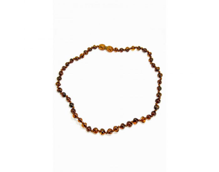 KADOLIS Collier d'Ambre Bb Petites Perles Rondes avec Fermoir de Scurit (10)