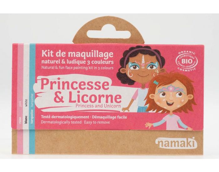 NAMAKI Kit de Maquillage 3 Couleurs - Princesse et Licorne - Ds 3 ans (1)