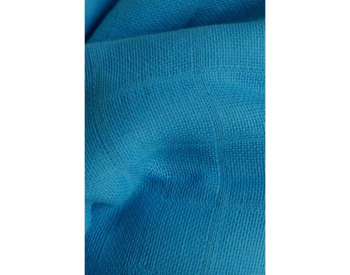 KADOLIS Lot de 2 Maxi Langes 100% Coton Bio Imprims Nuages Bleu - 120x120cm 120 x 120 cm (2)