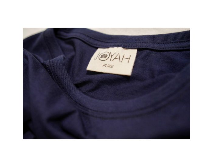 JOYAH T-shirt Femme en Coton Bio - Bleu Marine (2)