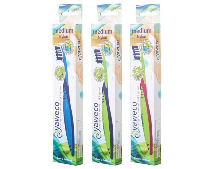 YAWECO Brosse  Dents Nylon - Tte Interchangeable - Mdium (1)