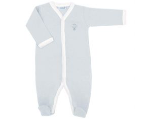  Pyjama Lger t - 100% Coton Bio - Azur 1 mois