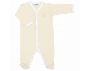  Pyjama Lger t - 100% Coton Bio - Crme 6 mois