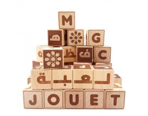 MAZAFRAN Cubes Alphabet Arabe-Franais - Ds 3 ans