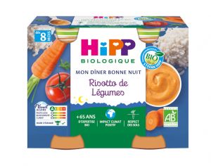 HIPP Mon Diner Bonne Nuit - 2 x 190 g 