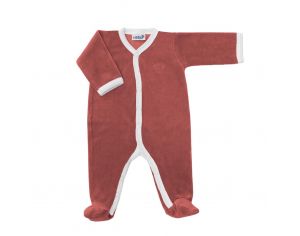 PREMIERS MOMENTS Pyjama Velours - 100% Coton bio -  Framboise 6 mois