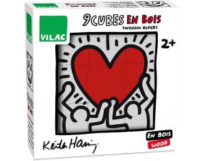 VILAC Coffret de 9 Cubes Keith Haring - Ds 2 ans