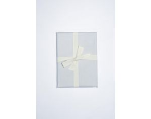 KADOLIS Drap Plat en Coton Bio Uni Adulte - Gris Perle 270 x 300 cm
