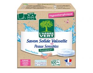 L'ARBRE VERT Savon Solide Vaisselle Peaux Sensibles - 125g