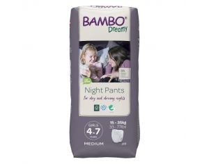 BAMBO NATURE Bambo Dreamy - Fille - 4-7 ans - 15-35 kg  10 couches de nuit