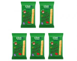 ELLA'S KITCHEN Lot de 5 Sachets Batonnets de Mais Tomate Basilic - 16 g - Ds 7 mois