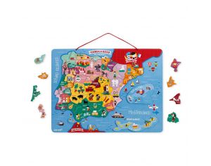 JANOD Puzzle Magntique - Carte Pninsule Ibrique - Ds 6 ans